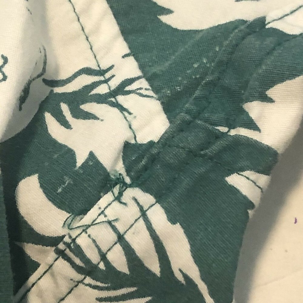 Vintage 90s GAP Made In Hong Kong Cotton Hawaiian Pineapple Floral Shirt Medium - Picture 10 of 12